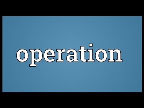 Operation Meaning