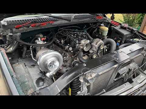 TEST FITTING THE TURBO KIT ON MY SILVERADO!