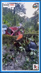Heavy Rains Trigger Tree Collapse on Vajra Link Road, Vehicles Damaged A late-night heavy rainfall caused a massive tree to collapse near Manbir Colony on Vajra Link Road, leaving parked vehicles completely damaged. Fortunately, no casualties or injuries have been reported. Local residents rushed to the site soon after the incident, while authorities have been alerted to clear the debris and restore traffic movement in the area. This incident once again highlights the growing risk of landslides,