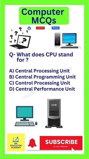 What Does CPU Stand For? | Computer MCQ #1 | Computer Basics #Shorts