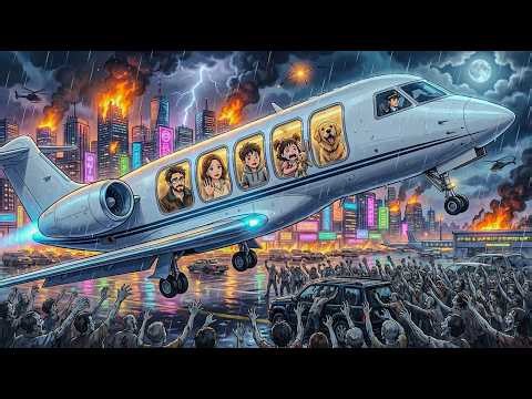 They Survived the Zombie Outbreak in Their Private Jet | Ghibli Anime Survival ASMR