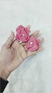 Easy DIY fabric hairband|5 min craft|how to make rose by fabric#viral#ytshorts#diy#hairbandcraft
