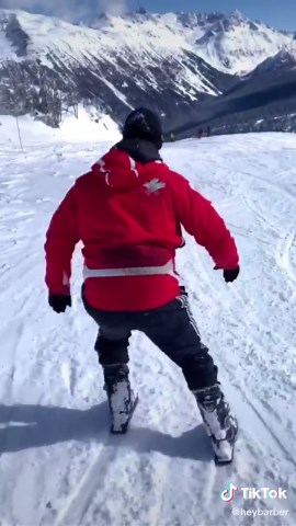 Mountain Skateboarding on Snow with Sleddogs in Whistler