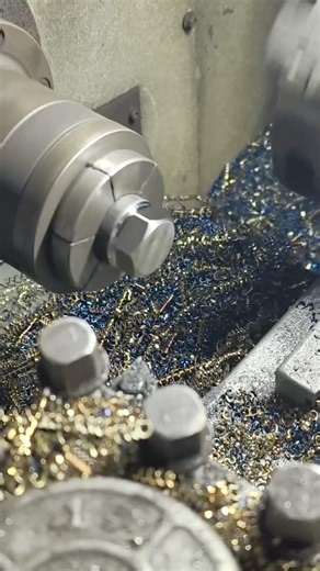 Hex Turning Process | Precision Hex Shaft #Shorts
