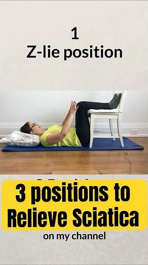 3 positions to relieve SCIATICA, by Andrea Furlan MD PhD (1-minute video)
