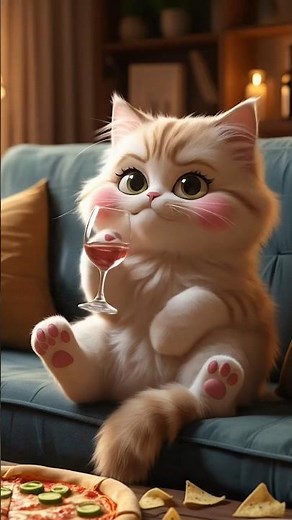 A Drunk Cat? 🍷🐱 Funny Scene You Must See! #cat #cutecat #meow #funny #pets #animalkingdom #catshorts