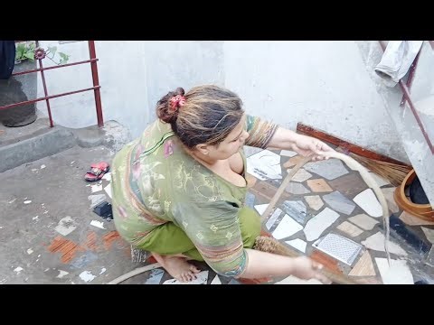 Floor Washing Vlog_Punjabi House Wife Daily Routine_Village Lifestyle Desi Girl Daily New Home Vlog