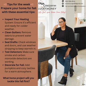 #itsfall #getreadyforfall #tips #olgacontrerasrealtor #luckymoneyrealestate | Olga Contreras