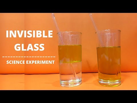 DISAPPEARING GLASS | INVISIBLE GLASS | Index of Refraction | Speed of Light Experiment |