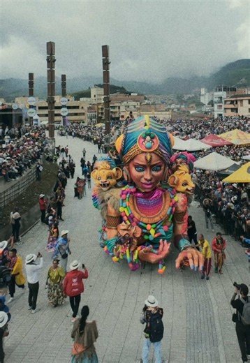 Vuela sobre el Carnaval de Blancos y Negros