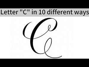 10 Different Ways to Write The Letter "C" in brush calligraphy || Uppercase letter