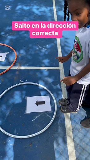 Este juego trabaja la orientación espacial, la atención y la coordinación motriz. Los niños deben interpretar las flechas y moverse en la dirección correcta saltando de aro en aro, lo que también estimula su capacidad de reacción y toma de decisiones rápidas. #EducaciónFísica #JuegoDidáctico #CoordinaciónMotriz #OrientaciónEspacial #AprenderJugando #ActividadFísica #DiversiónYAprendizaje #MotricidadInfantil #SigueLaFlecha #DesarrolloInfantil | Profesores de educación física