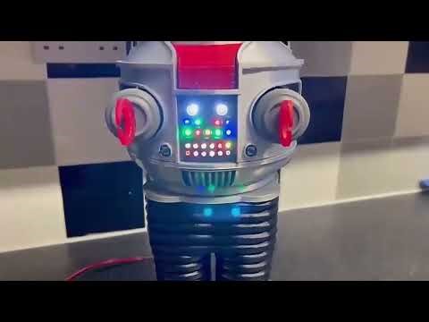 Lost In Space B9 Robot 3D printed model kit built and lit