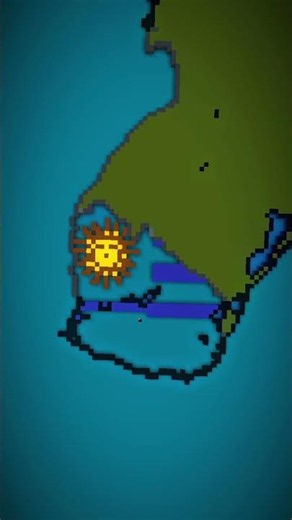 Medium Scale Uruguay #minecraft #uruguay #map #flag #geography