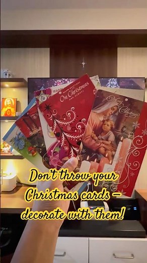 My favourite Advent DIY using only Christmas cards!