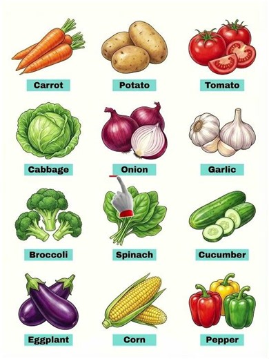 Easy English Speaking Channel 👋 #vegetables