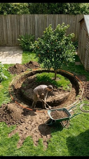 DIY Circular Reflecting pool with led lights (Full build Timelaps) #shorts #viral #diy #shortsfeed