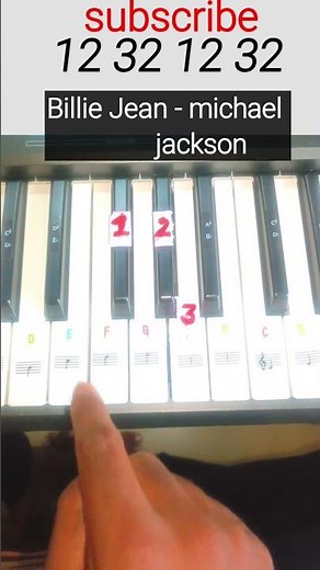 Billie Jean - micheal jackson easy piano tutorial 🎹 #easy #piano #tutorial