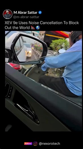 Nexoro Tech | From chaos to calm — in one click. 🔇🚘 The XEV 9e takes soundproofing to another level, built with advanced noise-cancellation technology... | Instagram