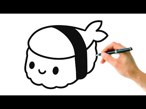 Drawing Cute Sushi Step-By-Step Guide For Kids Tutorial Draw & Color