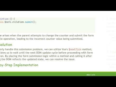 Understanding Vue.js: Submitting Child Component Forms from Parent Components