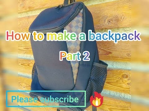 DIY backpack how to make a tutorial step by step part 2