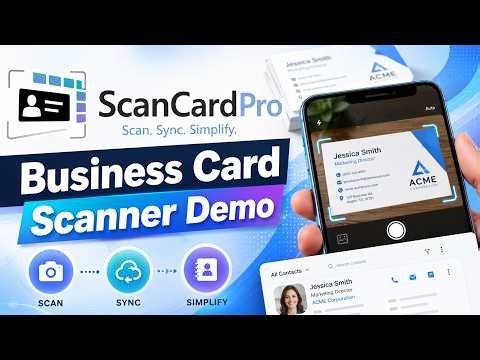 Scan Business Cards to Google Sheets Instantly | ScanCardPro Demo