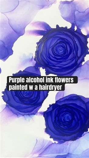 blue violet alcohol ink flowers jacquard products fluid art technique purple rose painting nj artist