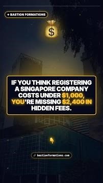 Singapore Company Registration Costs $2,915 in 2026 (Not $600)