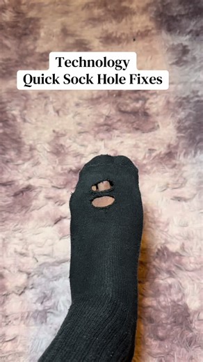 Technology! Quick Sock Hole Fixes! #sockrepair #diyhacks #upcycling #darning #creatorsearchinsights
