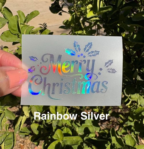 Merry Christmas Vinyl Decal, DIY Holiday Ornament, Mug, Laptop, Home Decor Sticker, - Etsy