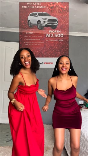 kea💜 on Instagram: "@isuzulesotho x @deelectable_restaurant FREE Valentine’s Day Dinner❤️🥰worth M2,500!!! To enter: Follow Isuzu Lesotho and Deelectable Restaurant Reshare this video to story and Tag both pages Tag the person you would want to dine with❤️ Best of luck lucky winner😍🤭🫵🏽 #isuzu #zmgisuzu #giveaway #valentines"