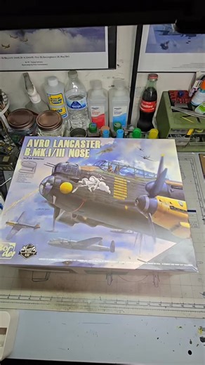 Bradford on Instagram: "Day 25 of 25 kits in my stash. Here's a look at the Border 1/32 Avro Lancaster nose. Merry Christmas, everyone! I hope you got the kits you wanted from Santa or at least the money to buy the models you wanted for Christmas. @modelborder #25daysofchristmas #merrychristmas border #lancaster #nose"