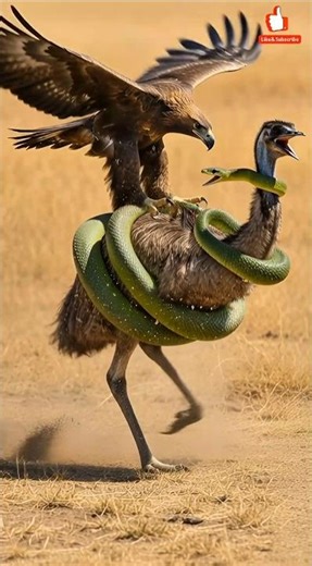 Snake Tries to Kill Emu — Eagle’s Rescue Shocks Everyone!
