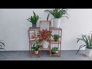 8 Tier wooden plant stand installation video