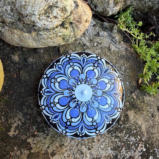 Mandala Hand Painted Rock Gift Paperweight - Etsy