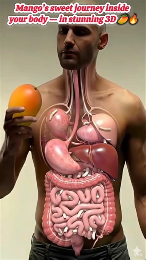 What Happens When You Eat a Mango | 3D Human Digestion Animation Explained. #MangoDigestion #Shorts