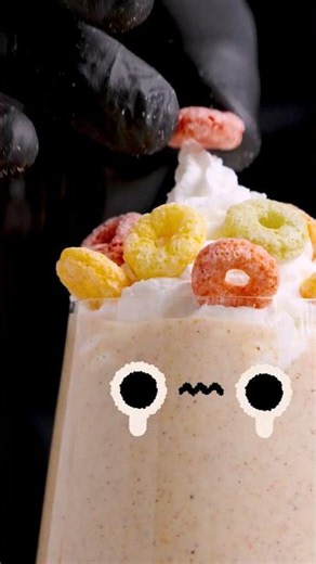 Oatmeal Cereal Pancake Milkshake | 오트밀 시리얼 팬케이크 밀크쉐이크