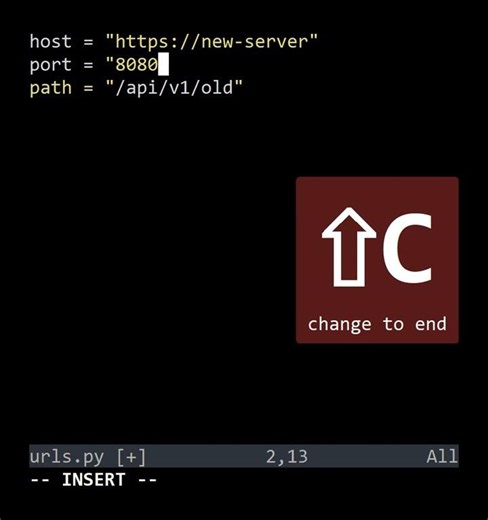 VimFu — Change to End of Line