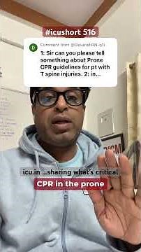 #icushort 516: What is prone (reverse) CPR and how to do it #esbicm ‪@TheICUChannel‬
