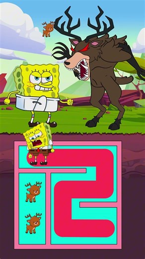 The Devil SPONGE Maze Challenge: Can SPONGE save his girlfriend? #spongebob #shorts #viral