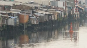Slum on the river. Saigon. Vietnam. 5 View.