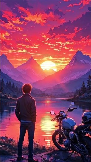 Beautiful sunset | #anime #sunset #ghibli