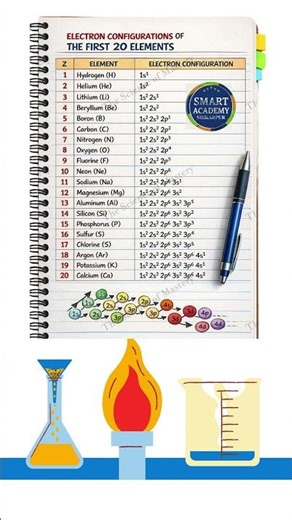first 20 Elements - electronic configuration #shortvideo