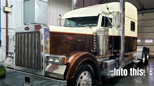 This Peterbilt 379 came in wearing its classic red and chrome…sharp for its time, but ready for a change. We stripped it down and rebuilt it into a head-turning cream and chocolate brown beauty with full custom paint, polished stainless, and detail work from front to back. Clean lines, fresh color, and mirror shine. That’s what we do at Bennett’s Custom Trucks. Call today to schedule your before and after. (800) 609-9907 | Bennetts Custom Trucks