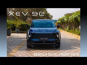 MAHINDRA XEV 9E NEBULA BLUE COLOUR REAL LIFE IMAGES AND LOOKS || MAHINDRA XEV 9E NEBULA BLUE COLOUR