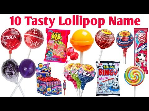 10 लॉलीपॉप के नाम 🍭 | Learn 10 Lollipop Name Hindi&English for Kids 
