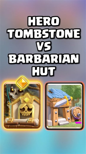 Can Hero Tombstone Beat Barbarian Hut? 💀 #clashroyale #shorts