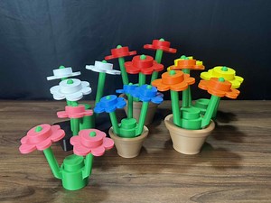 3D Printed *lego-inspired* Flowers - Etsy