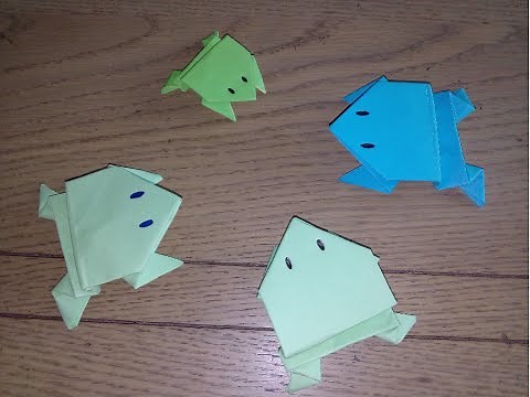 Origami facile : La grenouille sauteuse (the frog par Alexandre 6 ans)